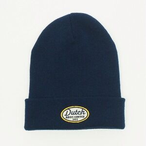 New Dutch Bros Coffee Knit Beanie Hat Cap OSFM One Size Blue Uniform Employee